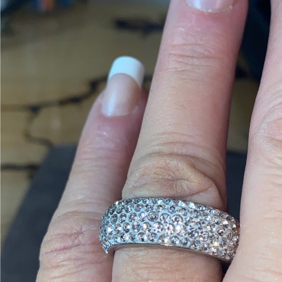Stainless Steel Swarovski Crystal Rings - Picture 2 of 6